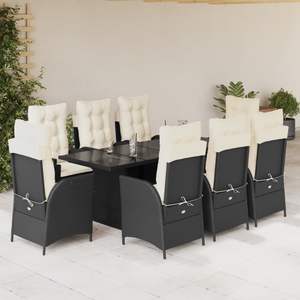 Set da Pranzo da Giardino in Crema, Bianco e Nero - Product Image 1