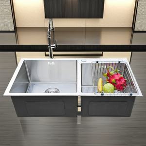 Évier de cuisine double en acier inoxydable 304 de luxe avec surface brossée, prix de gros direct usine du Vietnam - Product Image 2