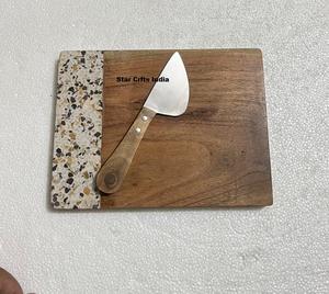 Meilleures ventes 2025 : Planches à découper rondes en bois écologiques et durables, Planches à fromage en marbre, Articles de cuisine - Product Image 2