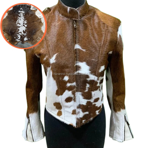 Veste en cuir de vachette naturel pour hommes et femmes |   Manteau Western de Luxe pour Femme, Style Western Haute Couture - Product Image 2