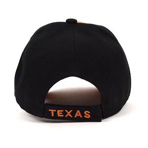 Casquette de baseball en jean brodé à 6 panneaux, orange et noir, unisexe, réglable avec boucle métallique, style sportif et décontracté pour adultes, toutes saisons - Product Image 2