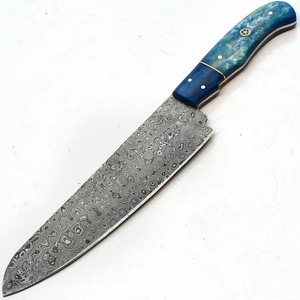 Couteau de chef artisanal en acier Damas, couteau de cuisine, manche en bois, fabricant OEM sur mesure, fournisseur en gros, Pakistan, couteaux de chef - Product Image 2