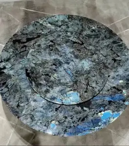 Popular Luxury Natural Madagascar Lemurian Blue Labradorite Granite Quartzite Stone Slabs For Kitchen Countertops