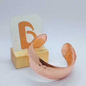 Rose Gold 99% <b>Copper</b> Alloy Cuff & Bangles <b>Bracelet</b> Vintage Hammered Texture Unisex Fashion Jewelry Gift - Product Image 1