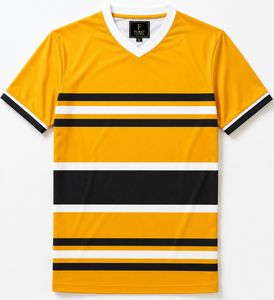 Camiseta Deportiva Personalizada con Estampado Frontal, de Poliéster, Cuello en V, Corte Regular, Manga Corta, para Maratón, Unisex - Product Image 1