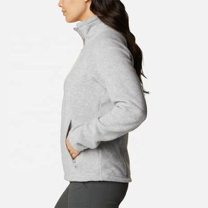 Veste polaire zippée intégrale pour femme, manches raglan, couche intermédiaire, randonnée en extérieur, coupe-vent, chaude, automne-hiver, vente en gros - Product Image 4