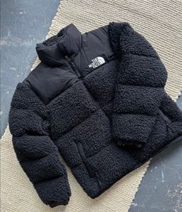 Plus Size High Quality Unisex Winter Sherpa <b>Jacket</b> 100% <b>Down</b> <b>Filled</b> Reversible Coated Waterproof Breathable Velour Zipper Hooded - Product Image 2