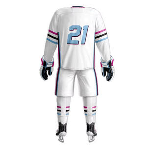 Uniforme de hockey sur glace très vendu, 100% polyester, logo personnalisé, design populaire, vêtements de sport fabriqués au Pakistan pour les équipes - Product Image 3