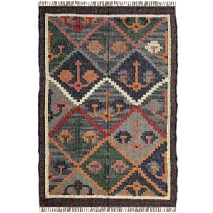4x6 minimaliste bohème inspiré Flatweave laine et Jute Dhurrie tapis tapis pour la décoration de la maison - Product Image 2