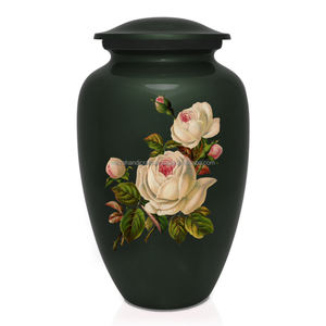 ช่อกุหลาบสำหรับงานศพผู้ใหญ่สไตล์อเมริกันคลาสสิกทำด้วยมือเคลือบเงาสำหรับขี้เถ้ามนุษย์ - Product Image 1