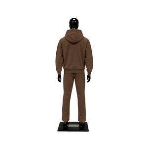 Conjunto Deportivo Premium Marrón Oversize para Hombre: Sudadera con Capucha y Pantalones Jogger, Estilo Casual Urbano, Venta al por Mayor - Product Image 2