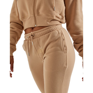 กางเกงวอร์มสตรีทแวร์ทรงสแต็คแบบปรับแต่งได้สำหรับผู้หญิง กางเกงวอร์มลำลองสำหรับออกกำลังกาย ผลิตจากผ้าฝ้ายออร์แกนิค 100% สำหรับสาวๆ - Product Image 4