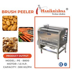 Brosse à éplucher de haute qualité pour pommes de terre, manioc, patates douces, carottes et betteraves – Machine à nettoyer et éplucher les légumes - Product Image 2