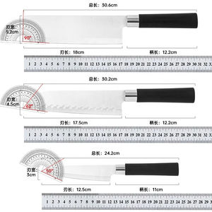 Meilleure vente : Couteau de cuisine professionnel de 8 pouces en acier inoxydable avec manche en bois noir, idéal pour couper et trancher la viande - Product Image 4