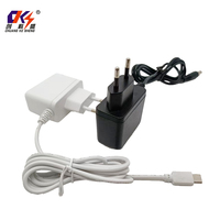 Adaptador de enchufe de pared negro blanco 30V 0.6A 18W enchufe de la UE 5,5*2,5mm/5,5*2,1mm conector de CC adaptador de corriente de conmutación para decodificador