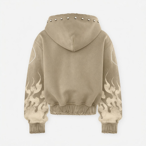 Custom Sun Faded Screen Printing Rhine Stone <b>Hoodie</b> Top Quality Material 100% Cotton Fabric Street Style <b>Trendy</b> Look <b>Hoodie</b> - Product Image 2