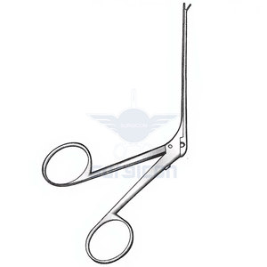 Pinzas microquirúrgicas para oído, lado izquierdo, con acabado negro, longitud del eje de 110 mm, longitud de la copa de 0.6 mm y ancho de la copa de 0.5 mm, precisión quirúrgica ORL - Product Image 2