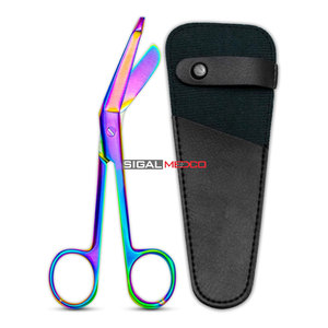 Tijeras para Vendajes Lister, Manuales, Multicolores, Acabado Arcoíris de Titanio, Tijeras de Trauma EMT de 5.5 Pulgadas, Acero Inoxidable de Grado Médico - Product Image 1