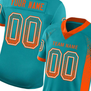 Camiseta de Fútbol Personalizada para Hombre, Color Verde Marino, Cuello en V, Manga Corta, Impresión por Transferencia de Calor, Malla Transpirable, Estilo Regular, Nombre del Equipo en la Espalda - Product Image 4