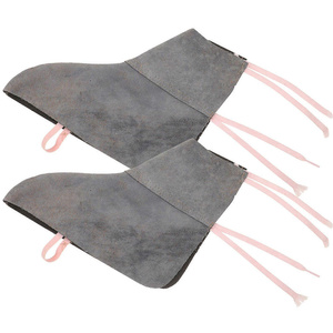Guêtres de soudeur en cuir de vachette pleine fleur pour la protection des pieds et des jambes, idéales pour les chaussures de sécurité industrielles - Product Image 2