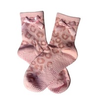 Calcetines de Yoga con Volantes de Alta Calidad, Logotipo Personalizado, Antideslizantes para Danza y Pilates, Diseño Lindo con Lazo, Nueva Llegada