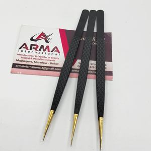 Pince à épiler professionnelle en acier inoxydable écologique pour extensions de cils, à pointe fine, testée à la main, durable - Product Image 6