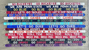 Custom Beaded Bag Strap Texas Rangers Cougs Go Cugs Chattanooga Jenks Trojans Fashion <b>Webbing</b> Colorful Team Logo Design - Product Image 4