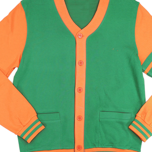 FAMU University Men Cardigan Orange Green Custom Color Logo Winter Fraternity Knitted <b>Covered</b> <b>Button</b> Long Sleeve Knit Sweater - Product Image 6