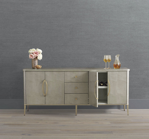 Buffet minimaliste Fasano en bois de mahogany massif fait main avec pieds en métal, meuble pour chambre à coucher et salle à manger - Product Image 2