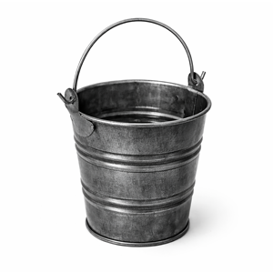 Cubos de metal galvanizado negro con asas para centros de mesa, decoración y fiestas, paquete múltiple - Product Image 1