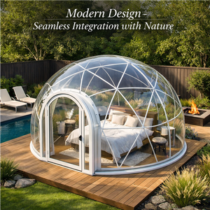 <span class=keywords><strong>D</strong></span>ôme à bulles préfabriqué moderne, maisonnette PC, installation facile, garantie 1 an pour le glamping, hôtels, parcs, stations balnéaires, extérieur - Product Image 5