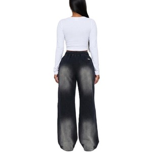 Conjunto de Sudadera con Capucha para Mujer, Personalizado, Sublimado en 3D, Digital, de Dos Piezas, Tejido de Punto Sólido, Algodón y Elastano, Casual, Manga Larga, Cuello en V - Product Image 4