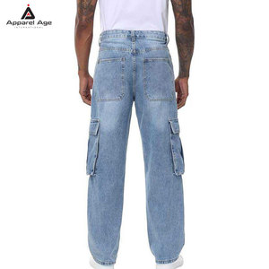 Regular Fit <b>Stretch</b> Jeans With Timeless Style And Best Sale High Quality Workout Loose Fit Type <b>Men</b> Cargo Jeans Pant - Product Image 2