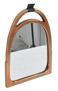 Decorative Horse Stirrup <b>Framed</b> <b>Mirror</b> Copper Finish - Product Image 2
