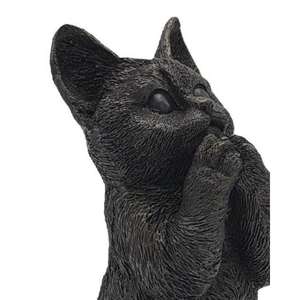 Escultura de Gato de Hierro Fundido, Artesanía en Bronce, Figura Decorativa de Gato para Jardín - Product Image 4