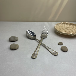 Elegant <b>Silver</b> Mirror Polished Stainless Steel Cutlery <b>Set</b> Creative Handle Antique Design Royal Flatware Tableware - Product Image 5