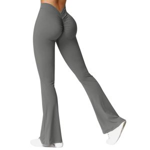 OEM ODM Women Yoga <b>Flare</b> <b>Leggings</b> High Waist Hip Lifting Breathable Stretch Fitness Gym Pants Wholesale - Product Image 4