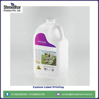 Étiquette adhésive personnalisable en PET imperméable, impression CMYK 4 couleurs, populaire pour les boissons, les lubrifiants, les huiles, les boissons énergisantes