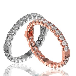 Glosbe & Co Bracelet rond GRA entièrement en moissanite 6,3 mm (certifié SJC) pour usage quotidien, synthétique (fabriqué en laboratoire), bijoux du Vietnam en gros - Product Image 1