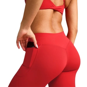 Women's Stretch Pocket Leggings Custom High Waist Fitness Yoga <b>Pants</b> Tummy Control Workout Running Training Gym Athletic - Product Image 3