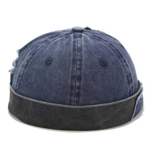 Gorro Docker Unisex Personalizable de Algodón Lavado Digital, Estilo Vintage Desgastado, 6 Paneles, Puño Enrollado, Hebilla Ajustable, Logotipo Personalizado - Product Image 6
