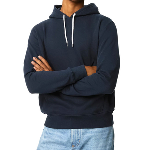 Custom Lightweight 100% Cotton Pullover Hoodie <b>Plain</b> Solid Basics Fleece With Designer Print Hoodie Men's <b>Hoodies</b> - Product Image 1