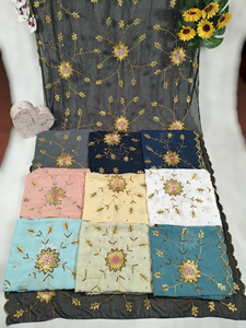 Tenue de luxe, dernière collection, magnifique Garbasaar somalien avec broderies et pierres, tissu en chiffon pour occasions spéciales. - Product Image 5