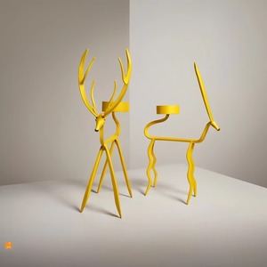 Élégant support de bougie en métal jaune, accent décoratif idéal pour la cuisine, la décoration intérieure et l'éclairage chaleureux. Vente en gros depuis l'Inde. - Product Image 1