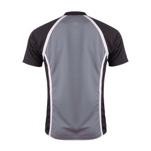 Camiseta Deportiva de Manga Corta con Bloques de Color, Lisa, de Poliéster/Algodón, con Estampado por Transferencia Térmica, Cuello con Panel en Contraste, Unisex - Product Image 2