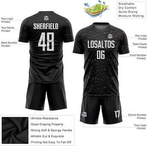 Conjunto de Uniforme de Fútbol Personalizado Cailan & Black - Venta al por Mayor, Secado Rápido, 100% Poliéster - Product Image 6