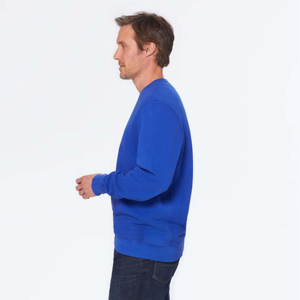 Sweat-shirt à col rond pour homme, bleu royal, coupe classique, en polyester tricoté, décontracté, pour l'automne, séchage rapide, 350g - Product Image 6