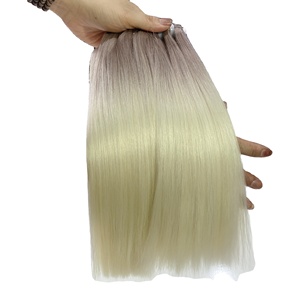 Extensions de cheveux humains 100% vierges, couleur 613, lisses, d'un seul donneur, super double trame, prix de gros, cheveux vierges - Product Image 3