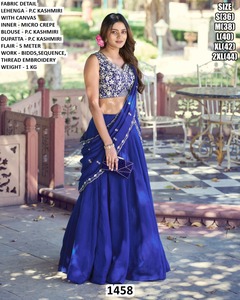 Lehenga Elan bleu Royale - Product Image 1