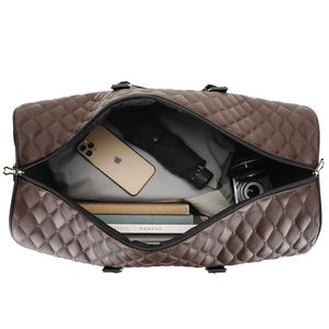 New Fashion Waterproof Travel Duffel <b>Bag</b> Men Sports Leisure Portable <b>Duffle</b> <b>Bags</b> Quilted PU Leather Duffel <b>Bag</b> Large Capacity - Product Image 2